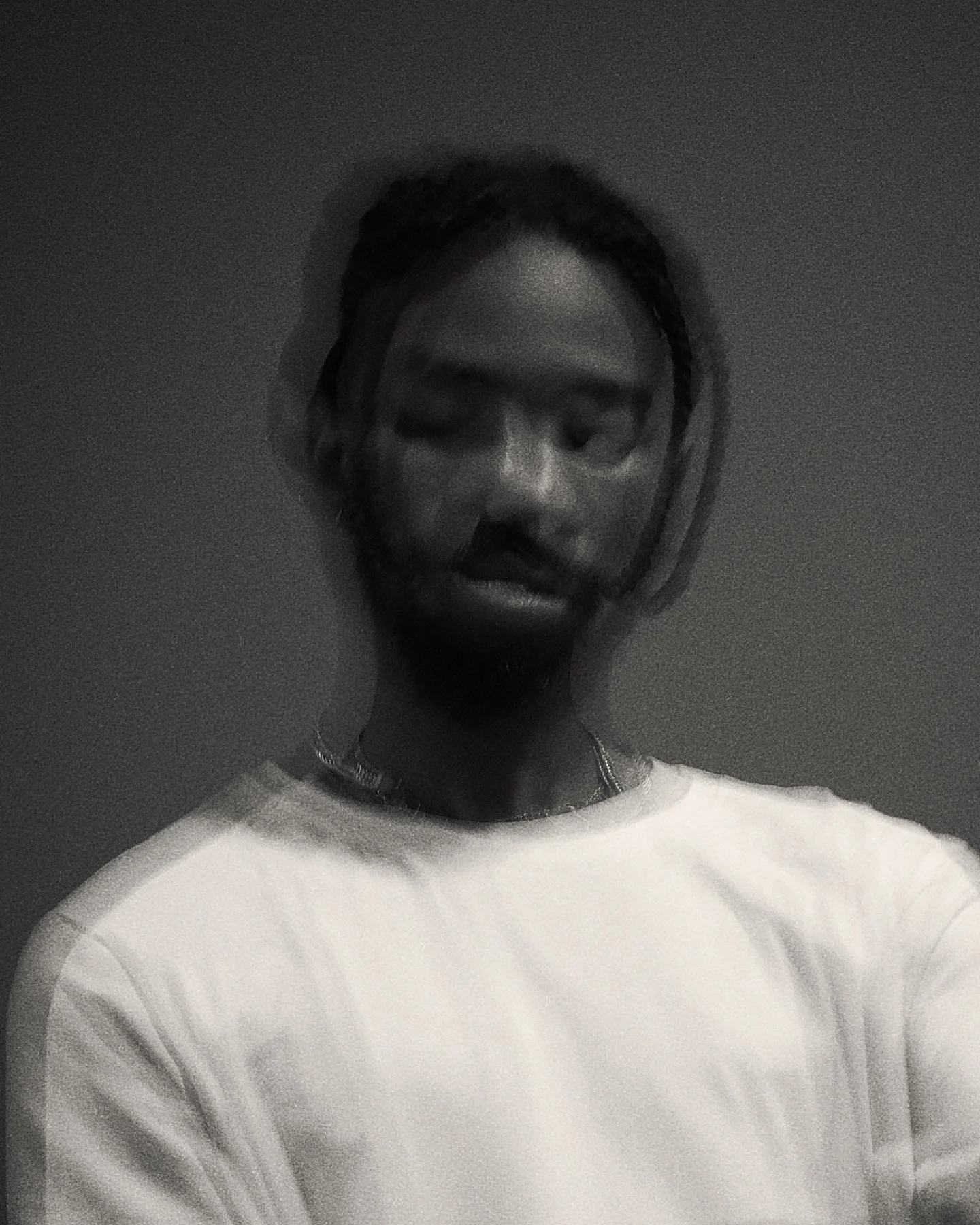 Black and white portrait of Lamine