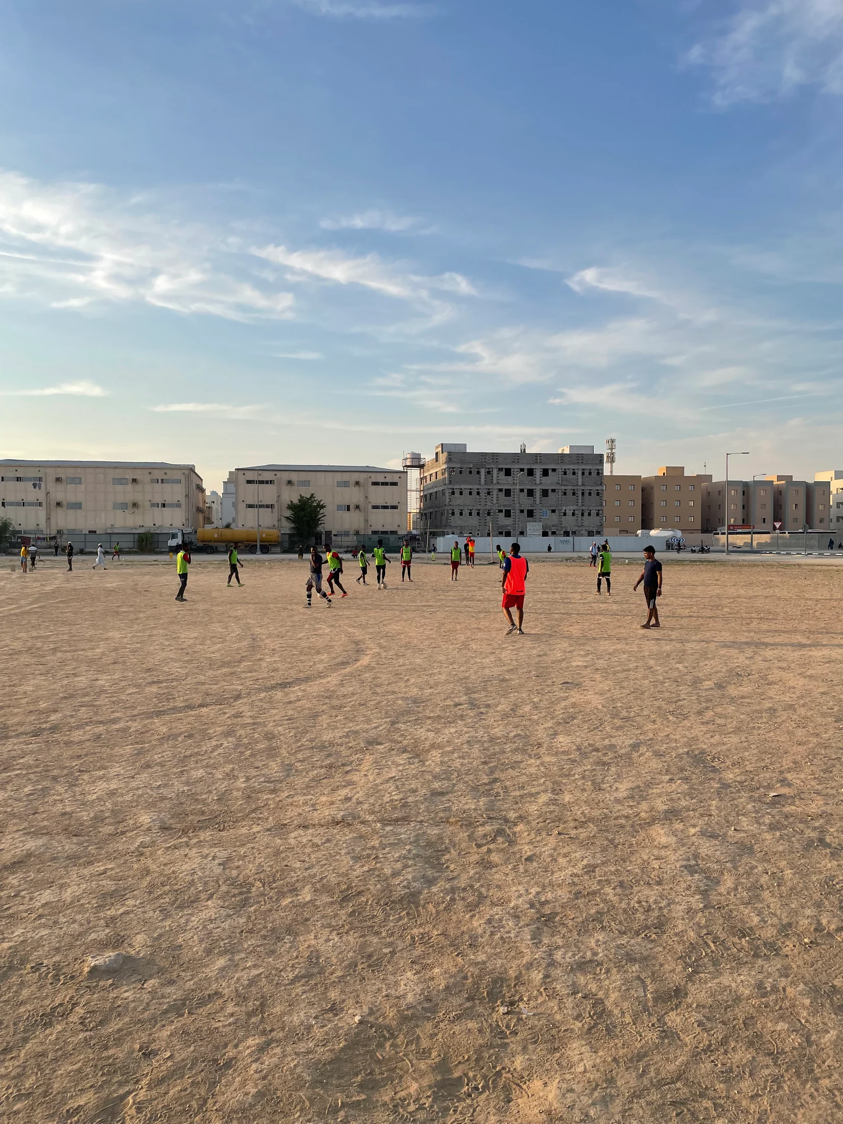 Following the drills, the team play a match